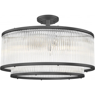 Sergio 50.5cm black hampton glass ceiling lamp ZumaLine