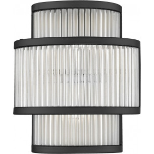 Sergio 21cm black hampton glass wall lamp ZumaLine