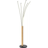 Velden LED light oak&amp;matt black modern floor lamp with wood ZumaLine