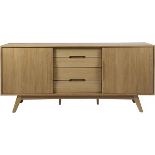 Marte 180 oak wooden cabinet with drawers Actona