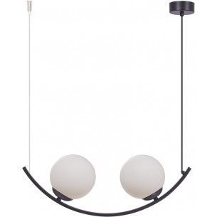 Wave 50cm white&amp;black glass balls pendant lamp ZumaLine