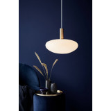 Lampa wisząca szklana Alton 35cm opal / mosiądz Nordlux