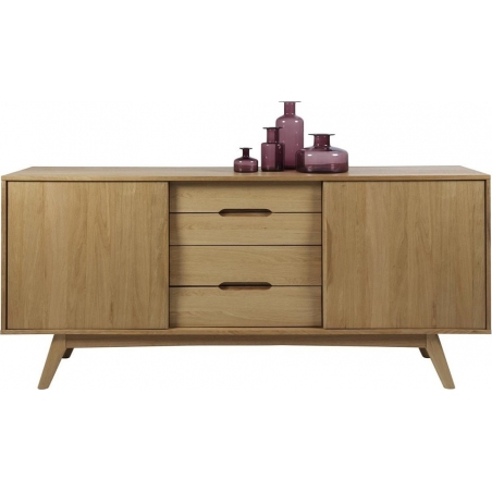 Marte 180 oak wooden cabinet with drawers Actona