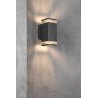 Elm Double black outdoor up-down dimmable wall lamp Nordlux