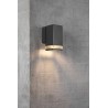 Elm Single black outdoor dimmable wall lamp Nordlux