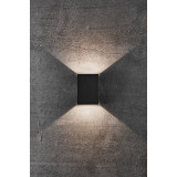 Kinkiet zewnętrzny elewacyjny Fold LED 10cm czarny Nordlux