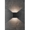 Fold LED 10cm black outdoor wall lamp Nordlux