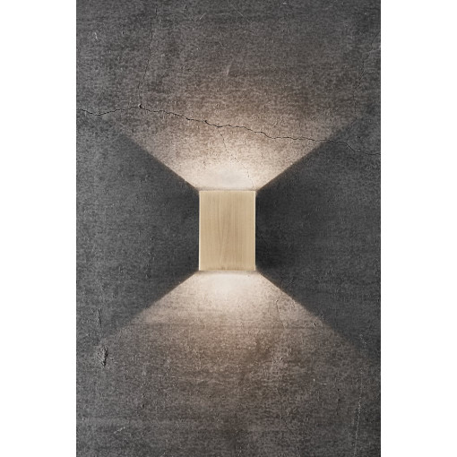 Kinkiet zewnętrzny elewacyjny Fold LED 10cm mosiężny Nordlux