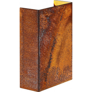 Fold LED 10cm corten steel outdoor wall lamp Nordlux