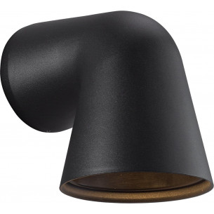 Front Single black outdoor wall lamp Nordlux