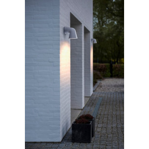 Front Single white outdoor wall lamp Nordlux