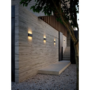 Kinver LED 26cm black outdoor wall lamp Nordlux