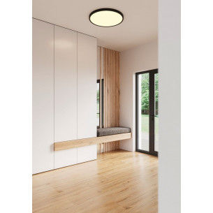 Oja Smart LED 29cm black minimalist ceiling lamp Nordlux