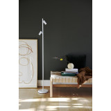 Lampa podłogowa 2 punktowa ze ściemniaczem Omari LED biała Nordlux