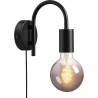 Paco black plug-in wall light Nordlux