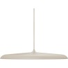 Artist 40cm LED beige round flat pendant lamp DFTP