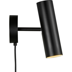 MIB 6 black wall lamp with switch DFTP 2