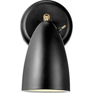 Nexus II black scandinavian wall lamp with switch DFTP 2