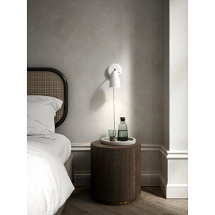 Nexus II white scandinavian wall lamp with switch DFTP