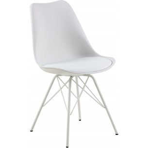 Eris white scandinavian cushion chair Actona