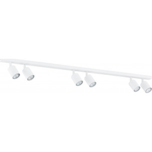 Flash 116cm white 6-point ceiling spotlight Emibig