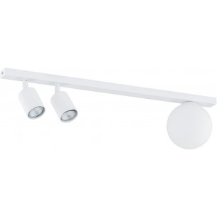 Baster 60cm white double ceiling spotlight with glass globe Emibig