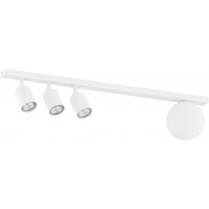 Baster 70cm white triple ceiling spotlight with glass globe Emibig