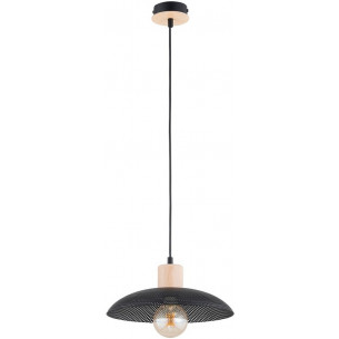 Kobe 30cm black wooden pendant lamp Emibig