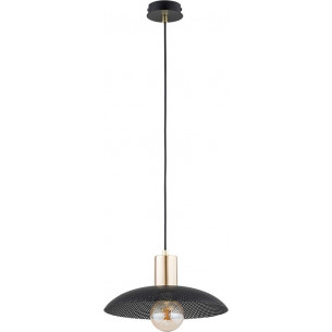 Lampa wisząca ażurowa Spirit 30cm czarny / złoty Emibig