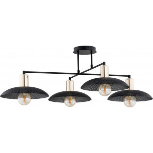 Spirit IV 100cm black&amp;gold perforated ceiling lamp Emibig