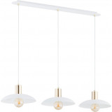 Lampa wisząca ażurowa Spirit III 90cm biały / złoty Emibig
