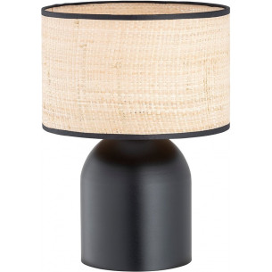 Aspen black&rattan boho bedside table lamp Emibig