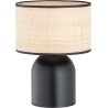 Stylowe lampy boho - Lampa na stolik nocny boho Aspen czarny / rattan Emibig, idealna do salonu, sypialni