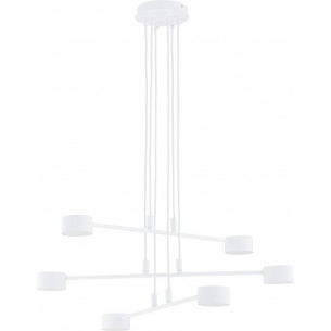 Modus 70cm white 6-light pendant lamp Emibig