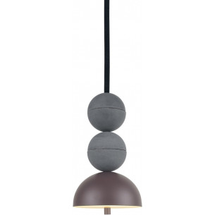 Bosfor 15cm H25.5cm brown&amp;anthracite concrete pendant lamp LoftLight