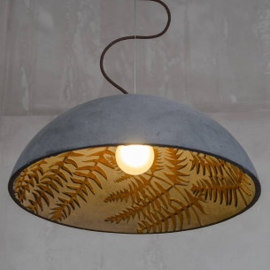 Industrialna Lampa betonowa wisząca Jungle 60 Antracytowa LoftLight do salonu i sypialni.