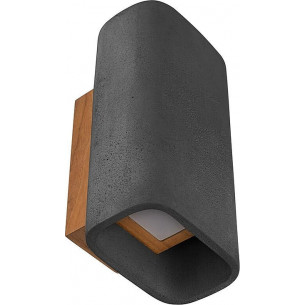 Conteak LED IP65 black outdoor concrete wall lamp LoftLight