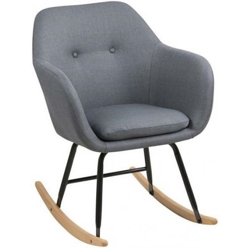 Emilia grey upholstered rocking chair Actona
