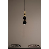 Bola Queen II LED 9cm H31cm black&amp;brass decorative pendant sphere lamp LoftLight