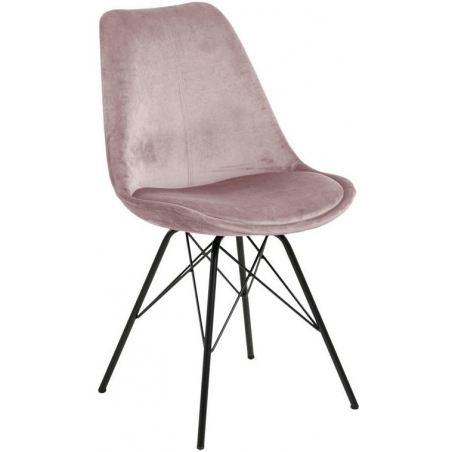 Stylowe Krzesło welurowe Eris VIC Różowe Actona do jadalni, salonu i kuchni.