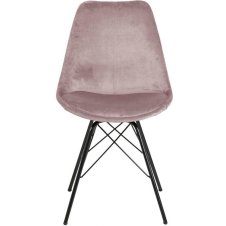 Stylowe Krzesło welurowe Eris VIC Różowe Actona do jadalni, salonu i kuchni.