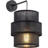 Stylowy kinkiet boho - Kinkiet wiszący z abażurem Calisto Black czarny Lighting, idealny do salonu lub sypialni