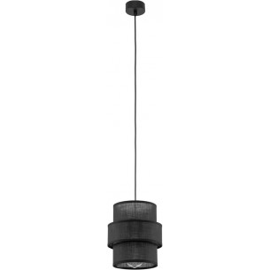 Lamp wisząca z abażurem Calisto Black 20cm czarna Lighting