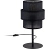 Stylowe lampy boho - Lamp stołowa z abażurem Calisto Black czarna Lighting, idealna do salonu, sypialni