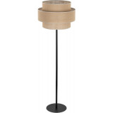 Calisto 159cm jute&black boho floor lamp with shade TK Lighting