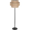 Calisto 159cm jute&black boho floor lamp with shade TK Lighting