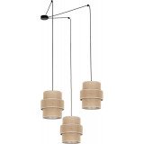 Calisto III 150cm jute&black boho spider pendant lamp TK Lighting