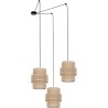 Calisto III 150cm jute&black boho spider pendant lamp TK Lighting