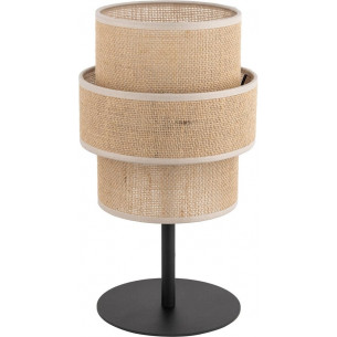 Stylowe lampy boho - Lampka nocna boho Calisto juta / czarny TK Lighting, idealna do salonu, sypialni