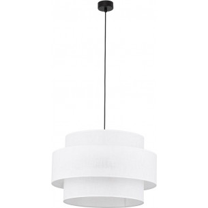 Calisto III 50cm white&amp;black pendant lamp with shade lighting